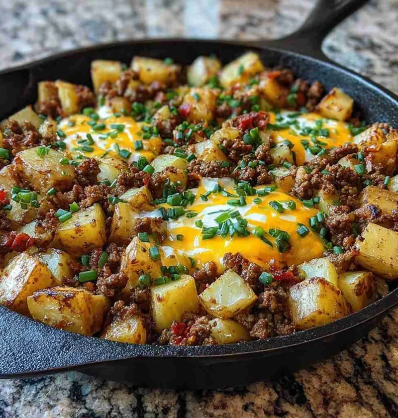Cheeseburger Potato Skillet