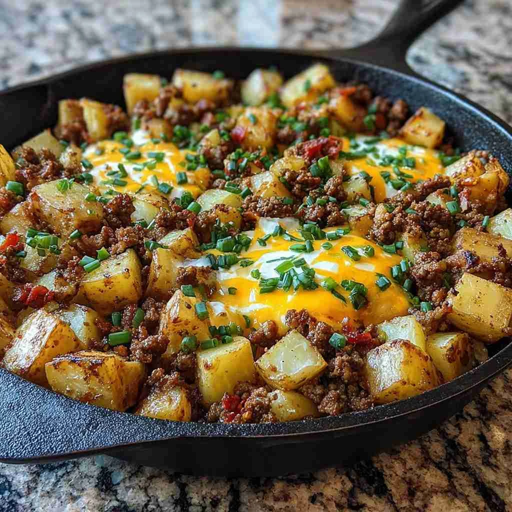 Cheeseburger Potato Skillet