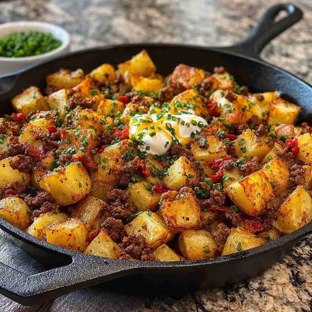 Cheeseburger Potato Skillet