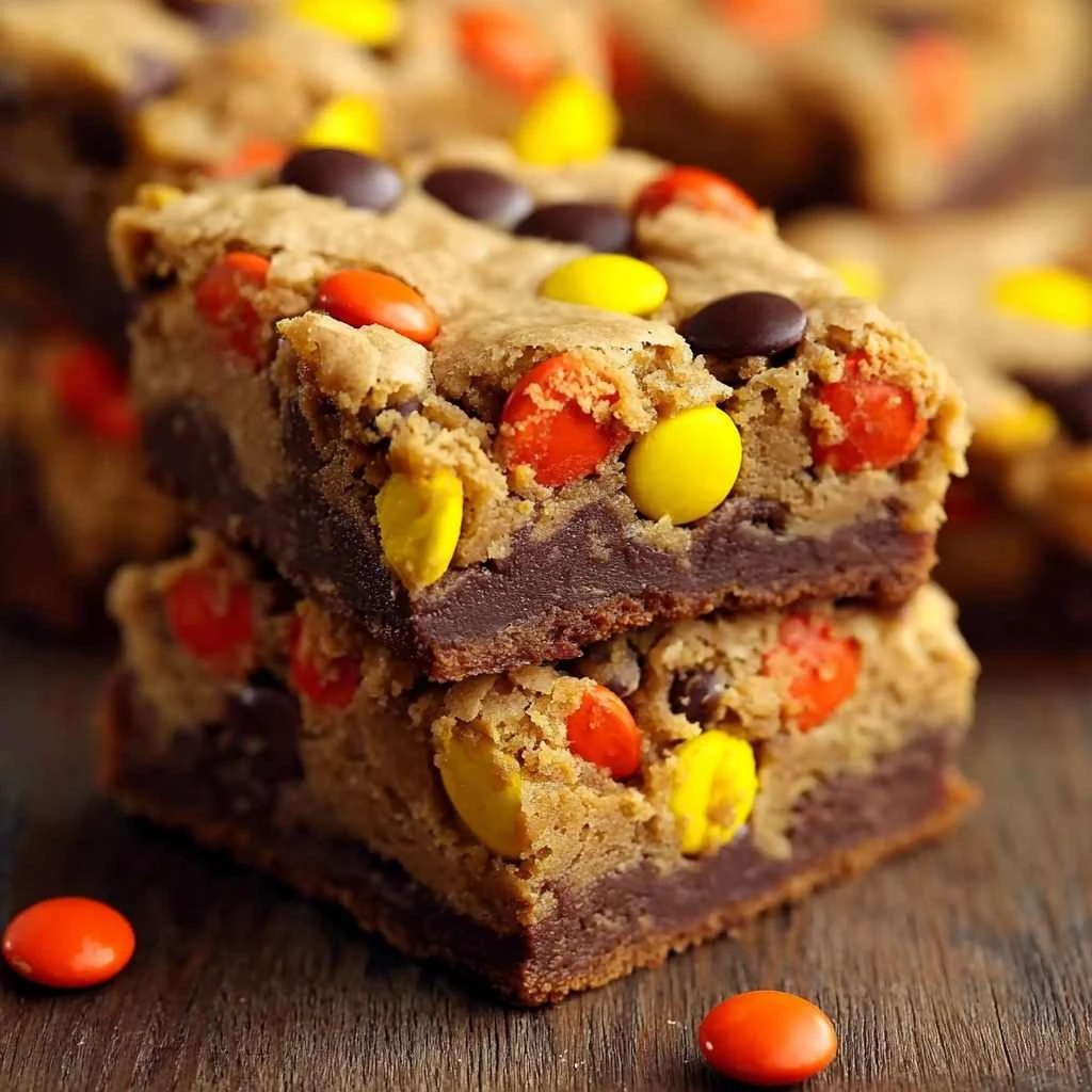 Chewy REESE’s PIECES Peanut Butter Brownies