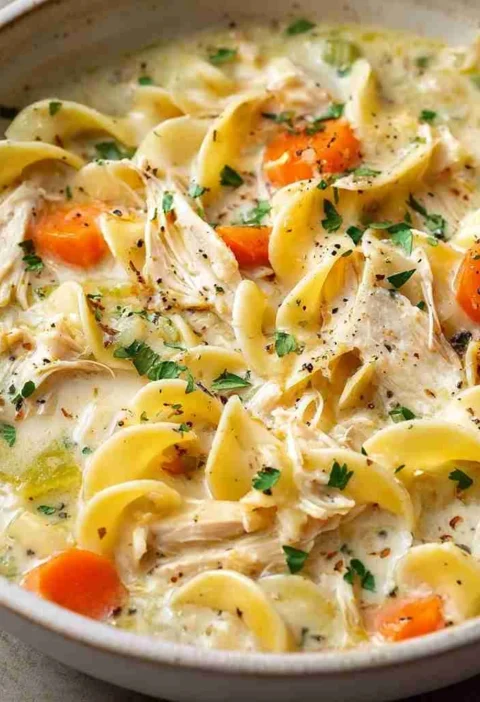 Chicken Noodle Soup Creamy Recipe Youll Love