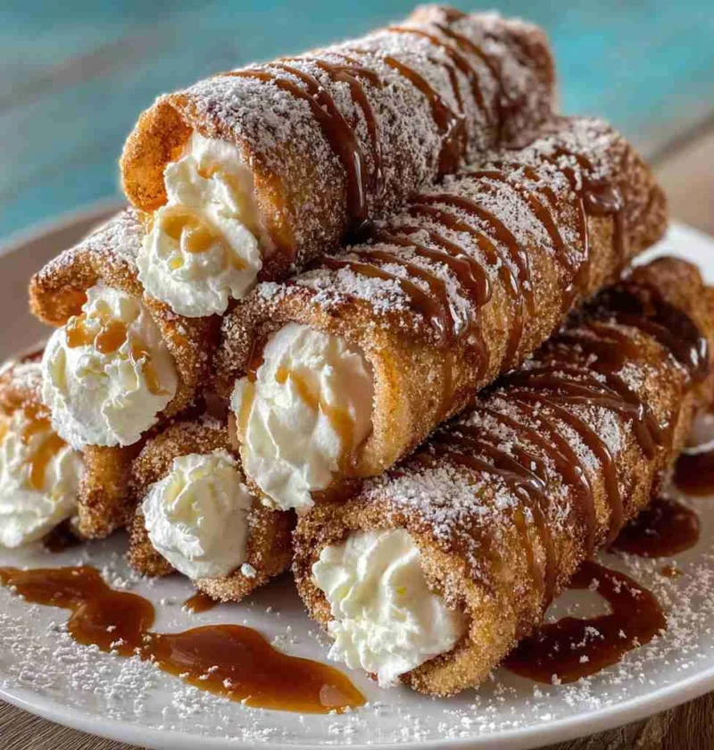 Cinnamon Roll Cheesecake Chimichanga