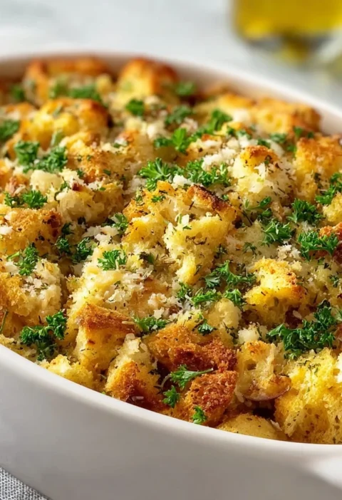 Classic Chicken Stuffing Casserole