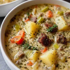 Comforting Potato and Beef Chowder Recipe for Cozy Nights