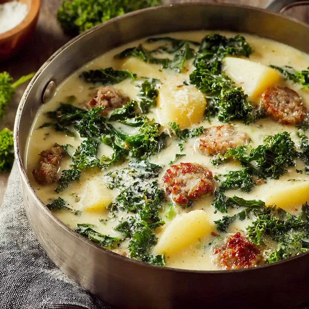 Copycat Olive Garden Sausage Kale and Potato Soup