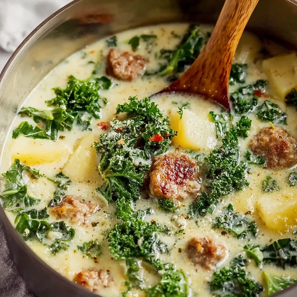 Copycat Olive Garden Sausage Kale Potato Soup