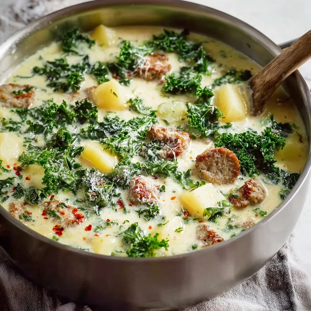 Copycat Olive Garden Sausage Kale Potato Soup