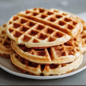 Cozy Vanilla Oat Protein Breakfast Waffles