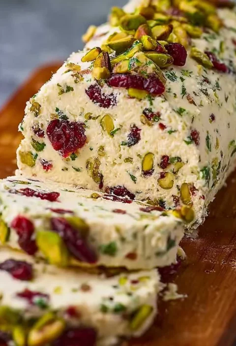 Cranberry Pistachio Cheese Log