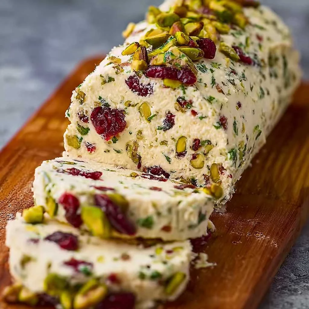 Cranberry Pistachio Cheese Log
