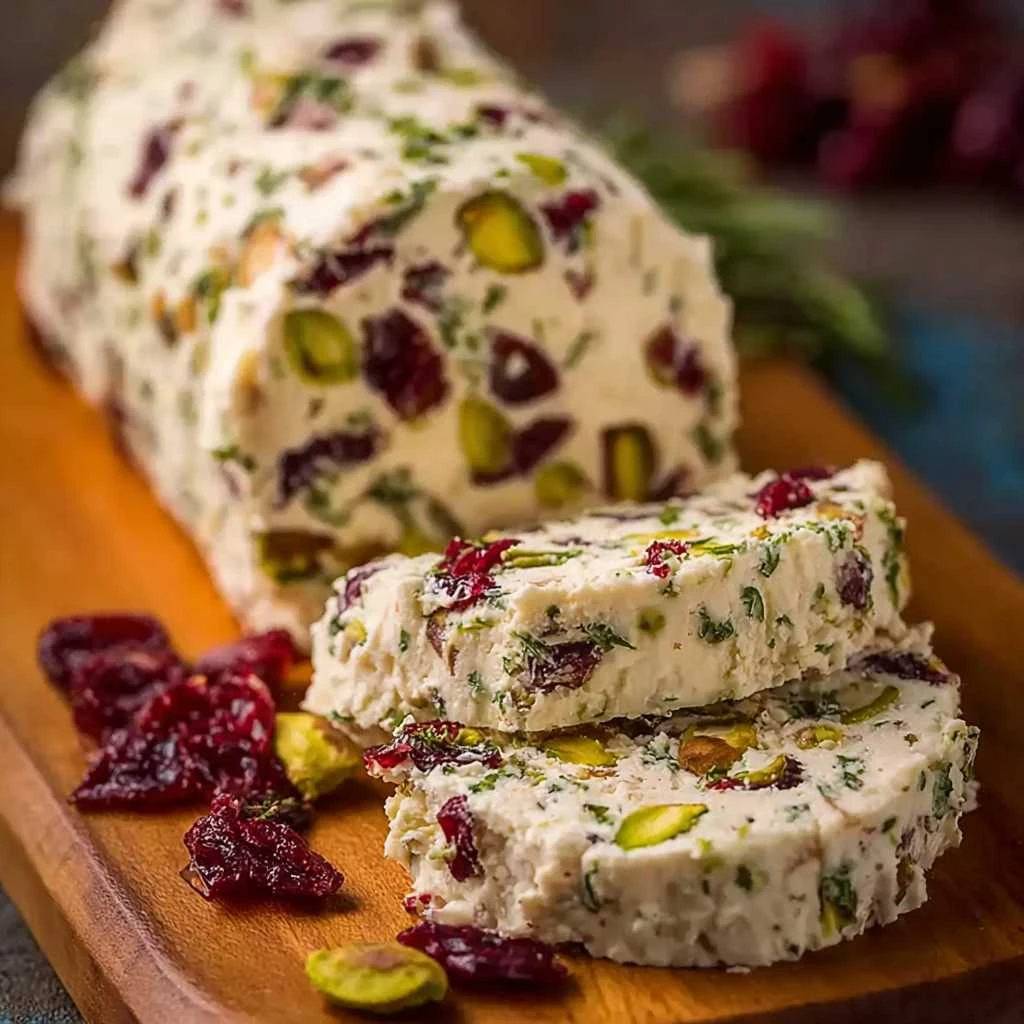 Cranberry Pistachio Cheese Log