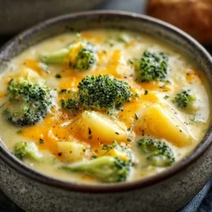 Creamy Slow Cooker Broccoli Cheddar Potato Soup Bliss Await!