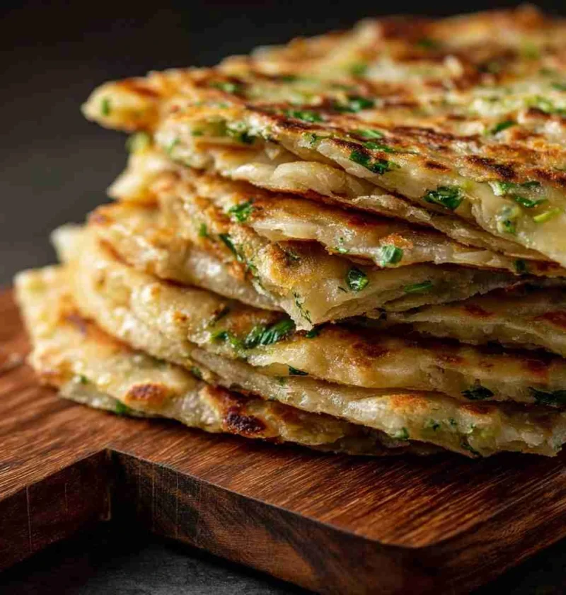 Crispy Chinese Scallion Pancakes Cong You Bing