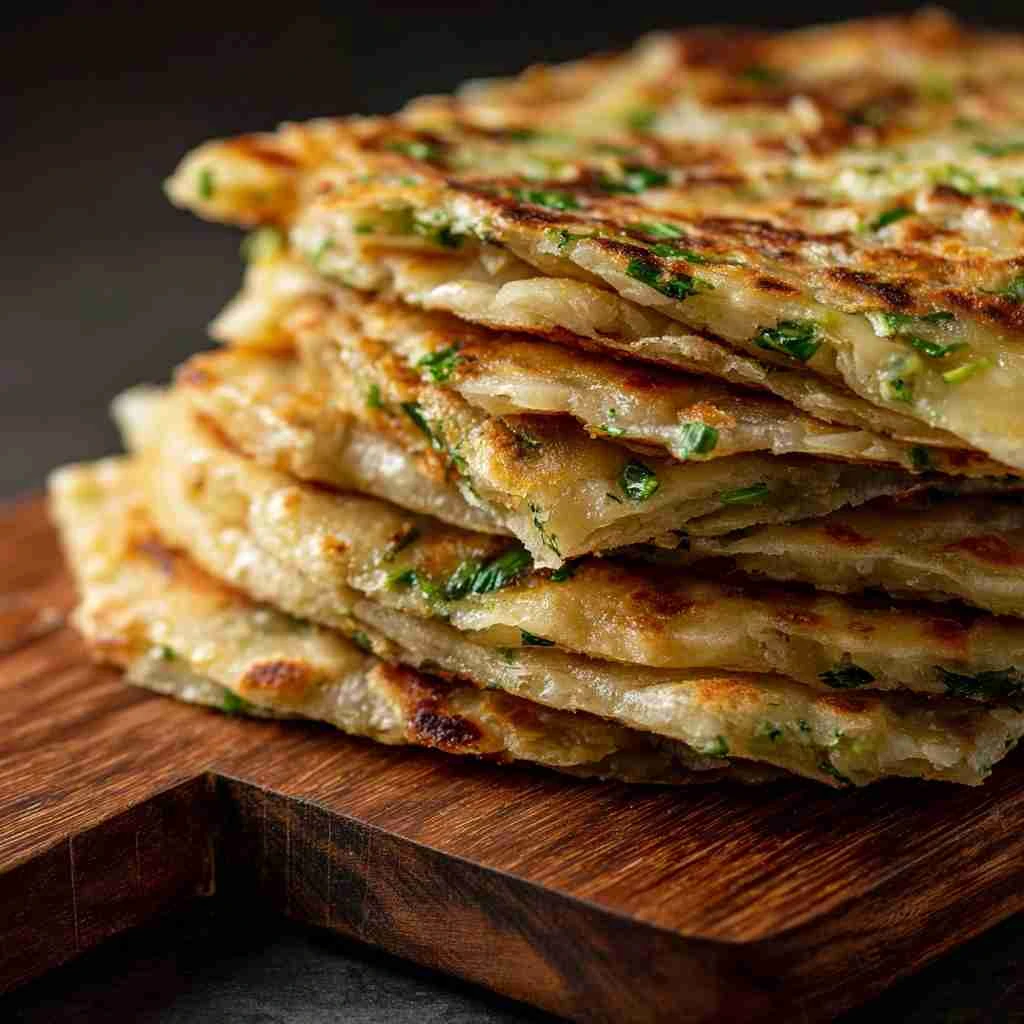 Crispy Chinese Scallion Pancakes (Cong You Bing)