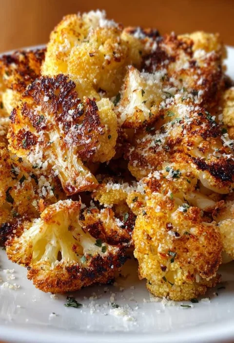Crispy Roasted Cauliflower Cheddar
