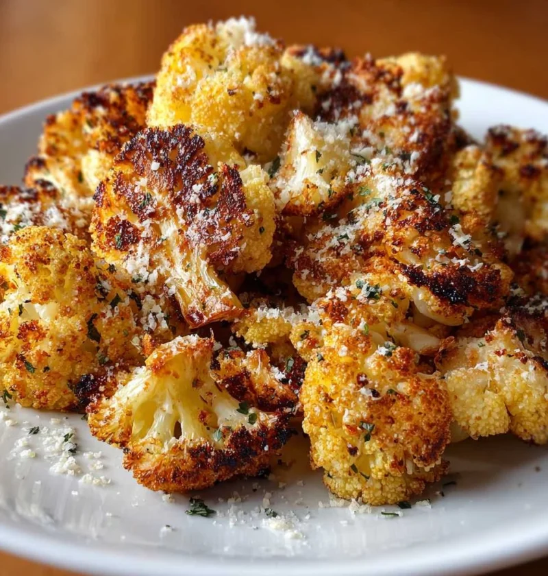 Crispy Roasted Cauliflower Cheddar