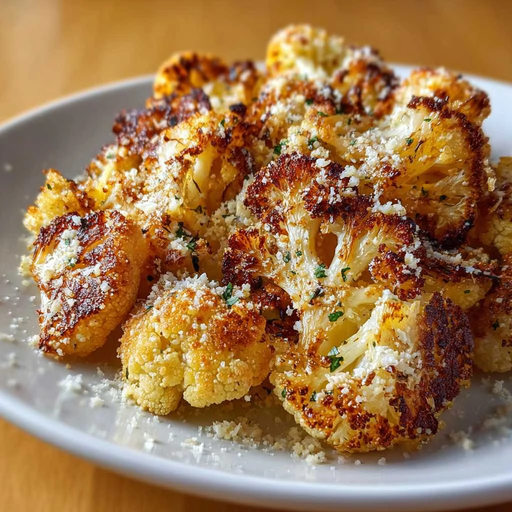 Crispy Roasted Cauliflower Cheddar