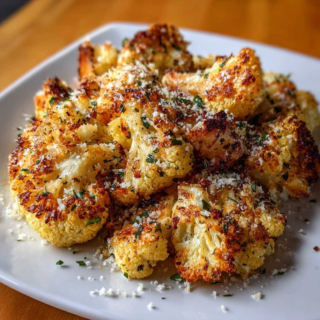 Crispy Roasted Cauliflower Cheddar