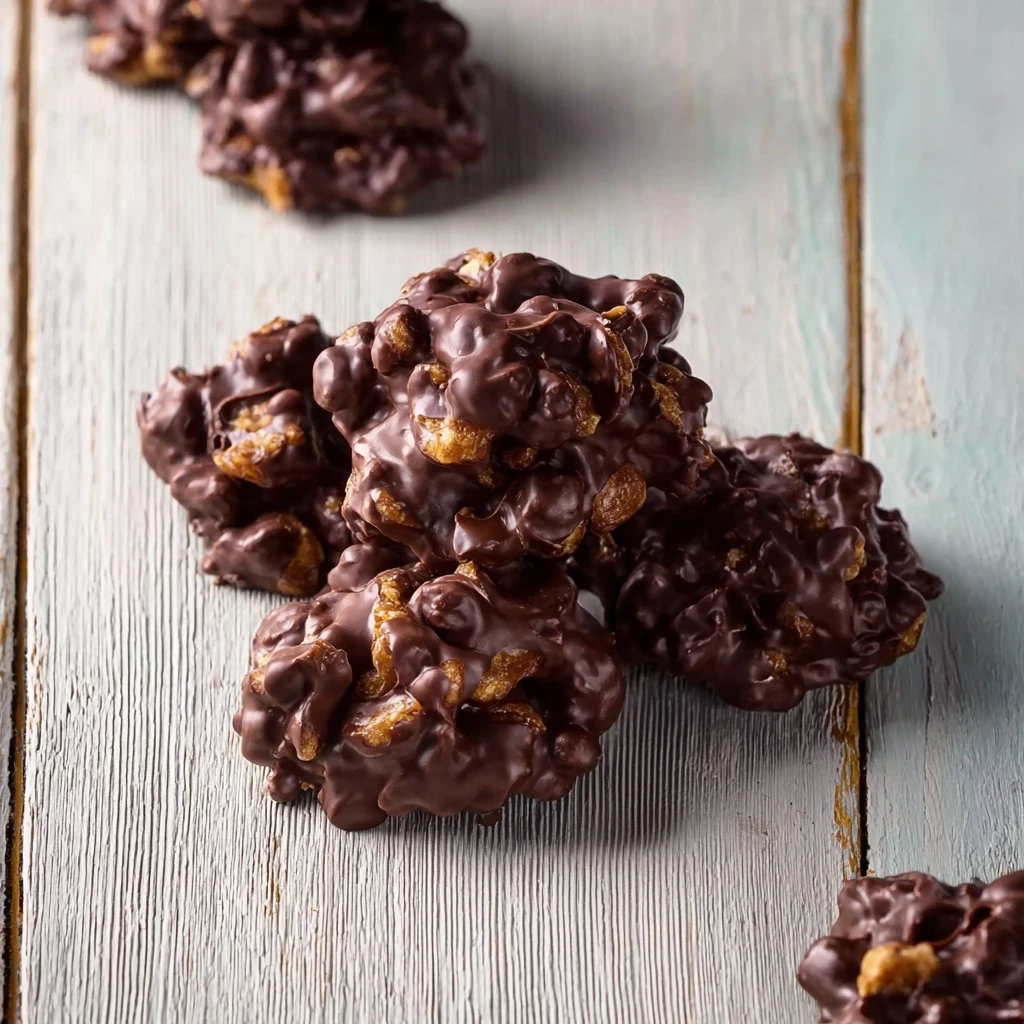 Crunchy Dark Chocolate Peanut Clusters