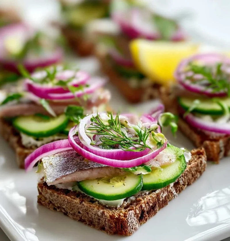Danish Openfaced Sandwiches Pickled Herring Delight Your Taste