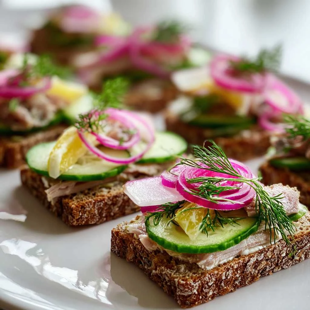 Danish Openfaced Sandwiches Pickled Herring Delight Your Taste