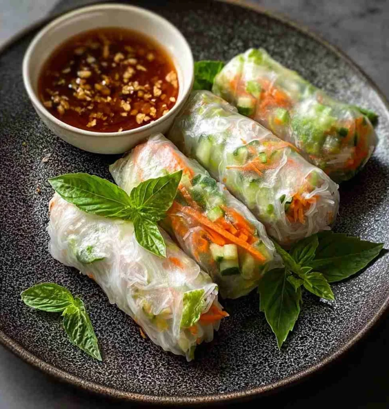 Delicious Air Fryer Rice Paper Noodle Rolls You