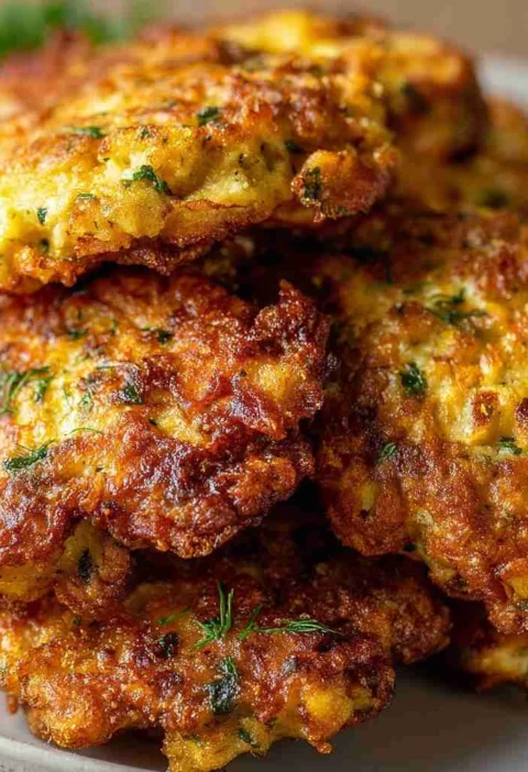 Dill Pickle Chicken Fritters