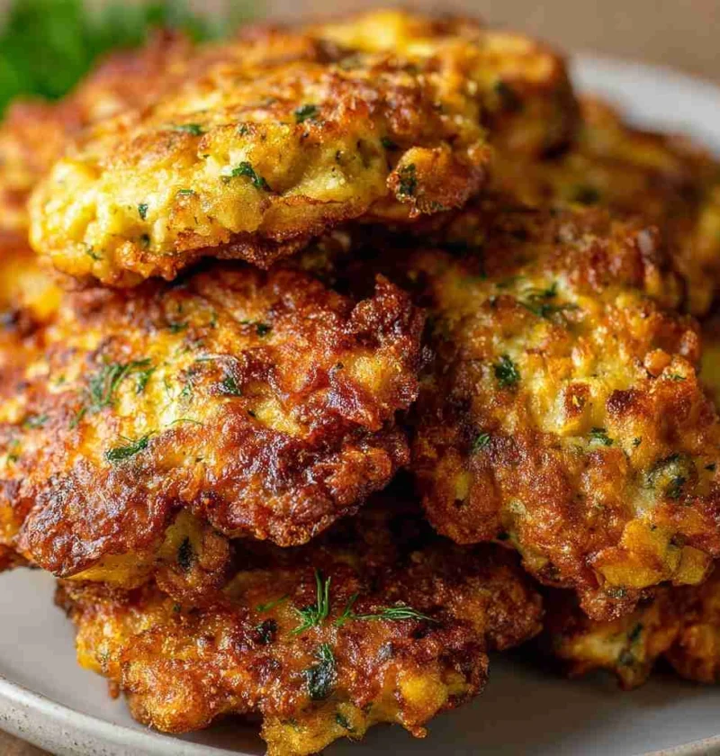 Dill Pickle Chicken Fritters