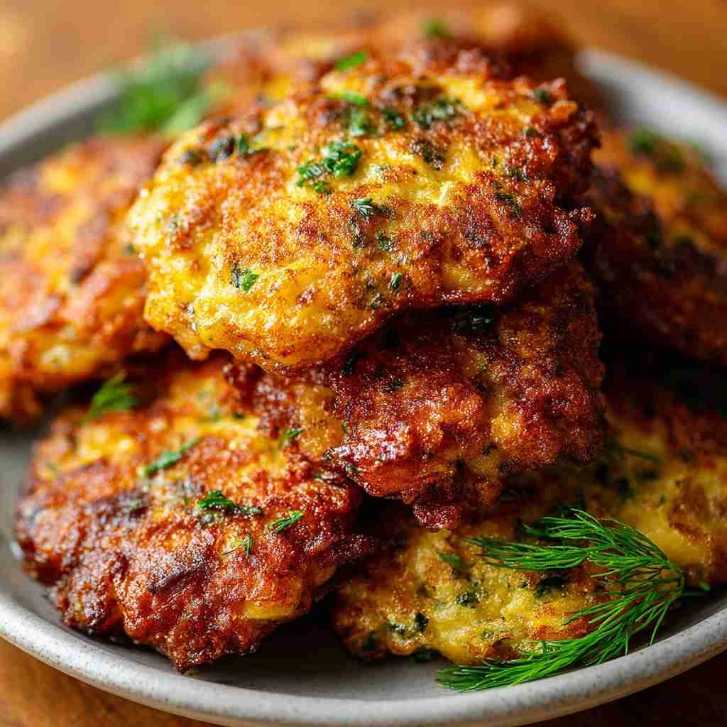 Dill Pickle Chicken Fritters