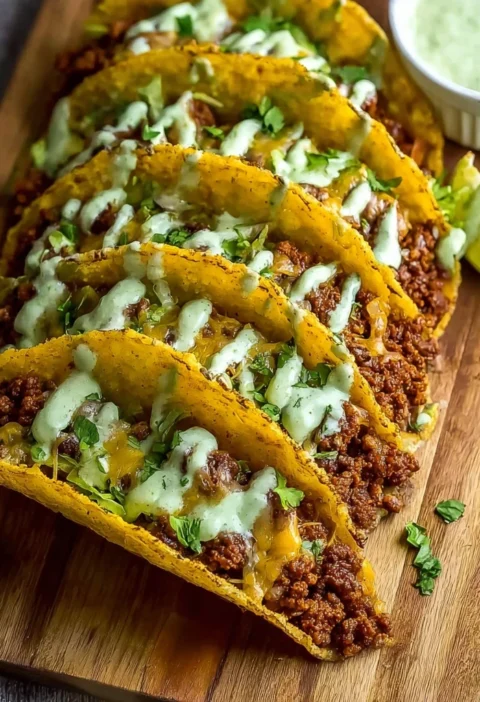 Baked Ground Turkey Tacos Avocado Sauce