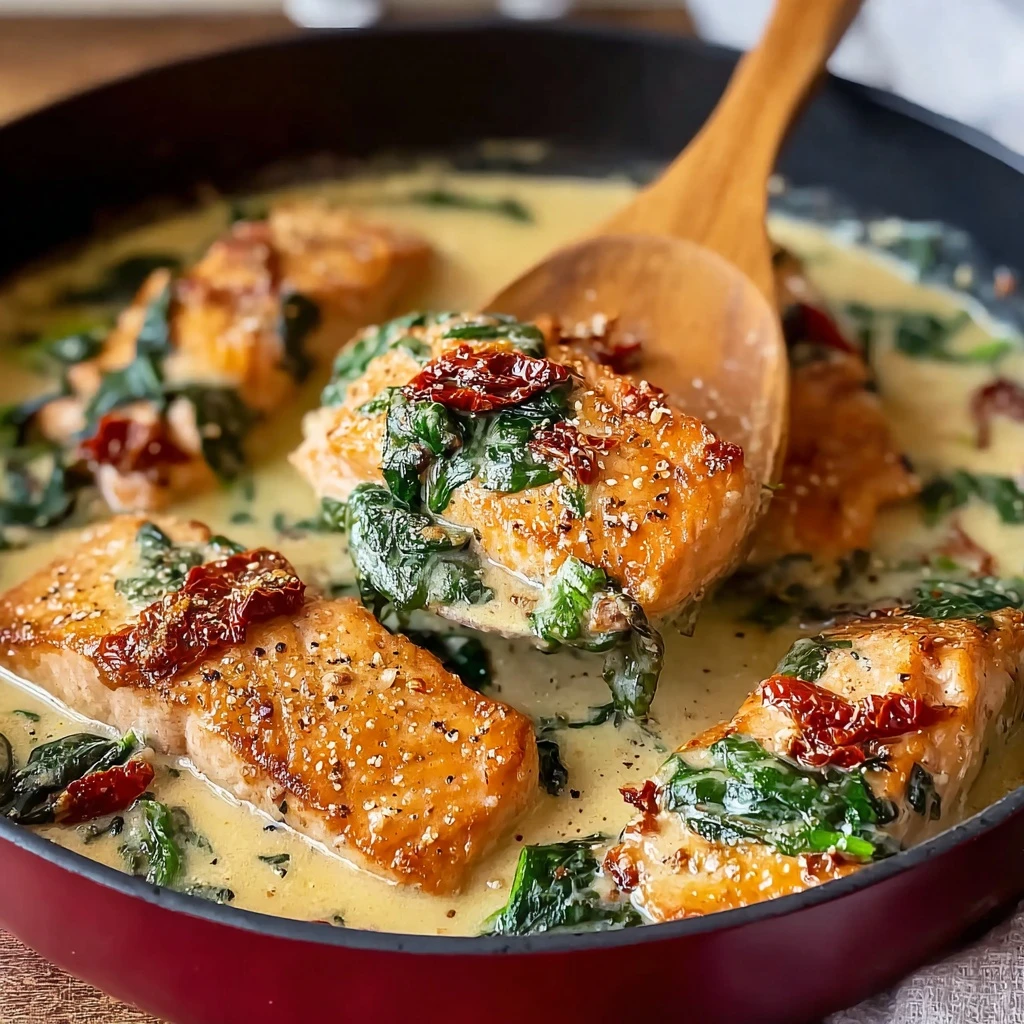 Easy Creamy Tuscan Salmon with Coconut Milk