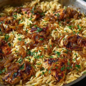 French Onion Chicken Orzo