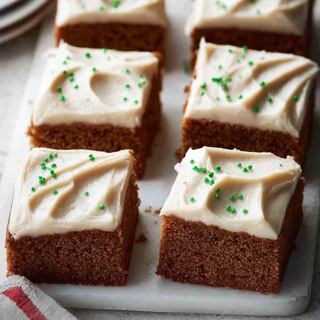 Frosted Gingerbread Brownies: A Festive Non-Alcoholic Treat