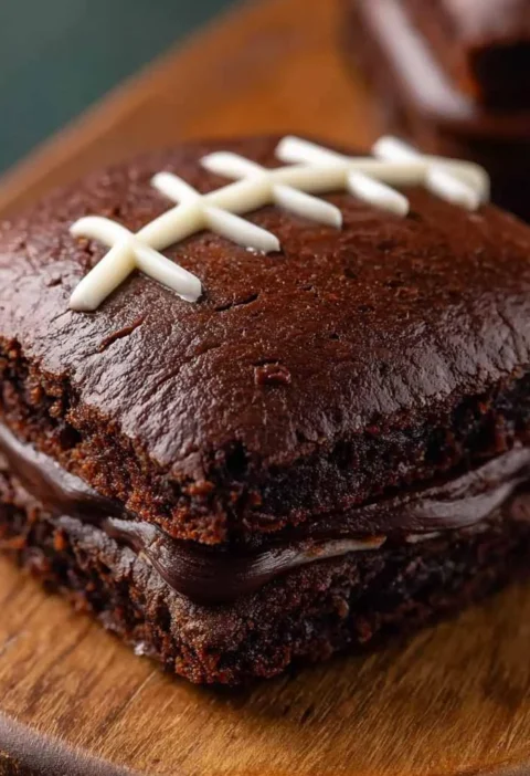Fudgy Football Brownies