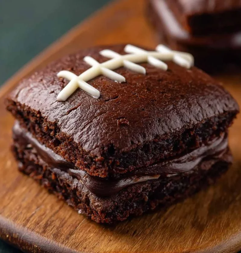 Fudgy Football Brownies