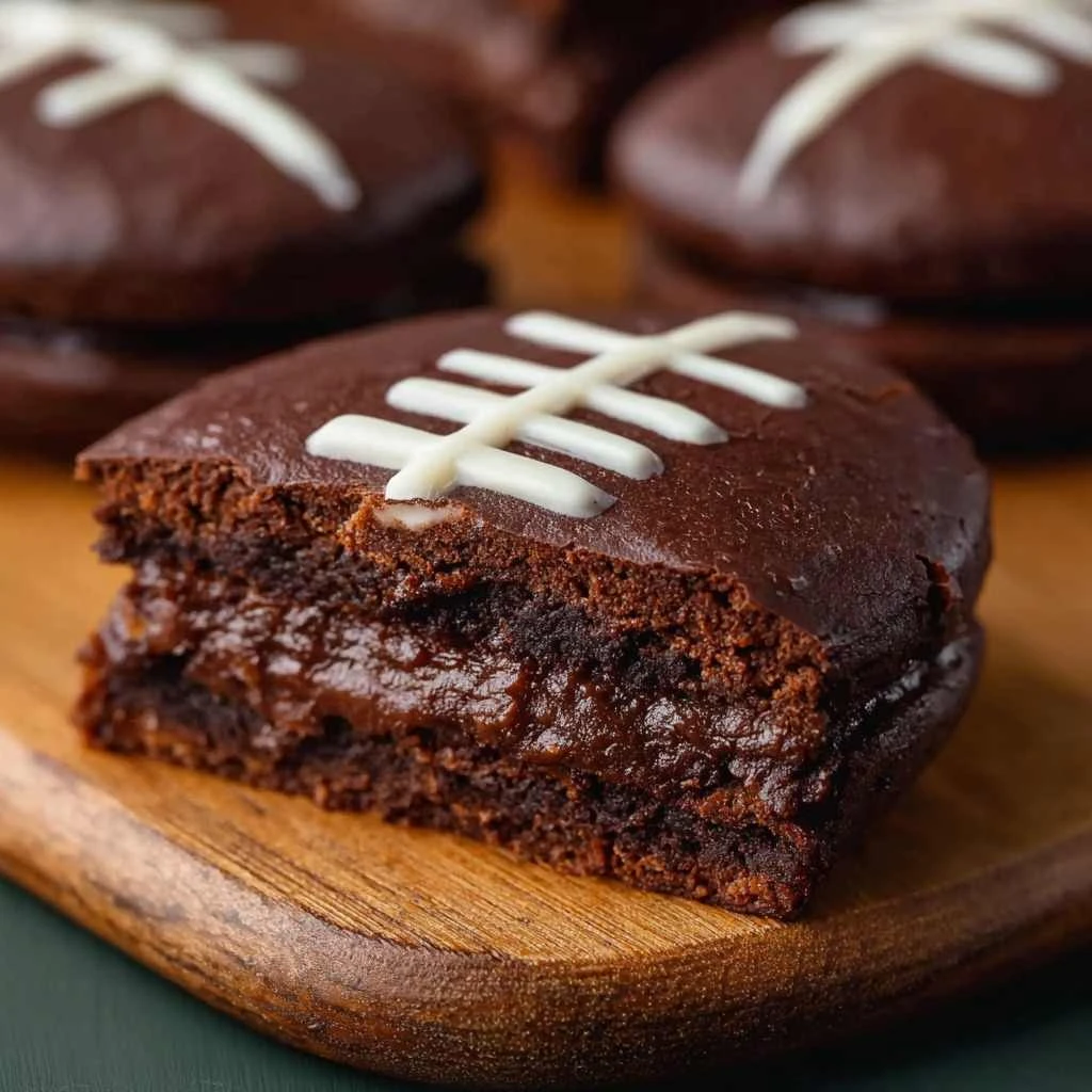 Fudgy Football Brownies