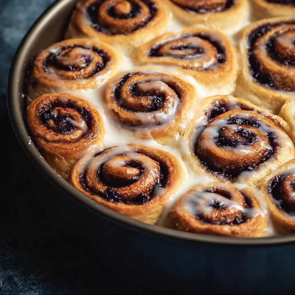 Indulge in Blueberry Cinnamon Rolls with Maple Icing Bliss