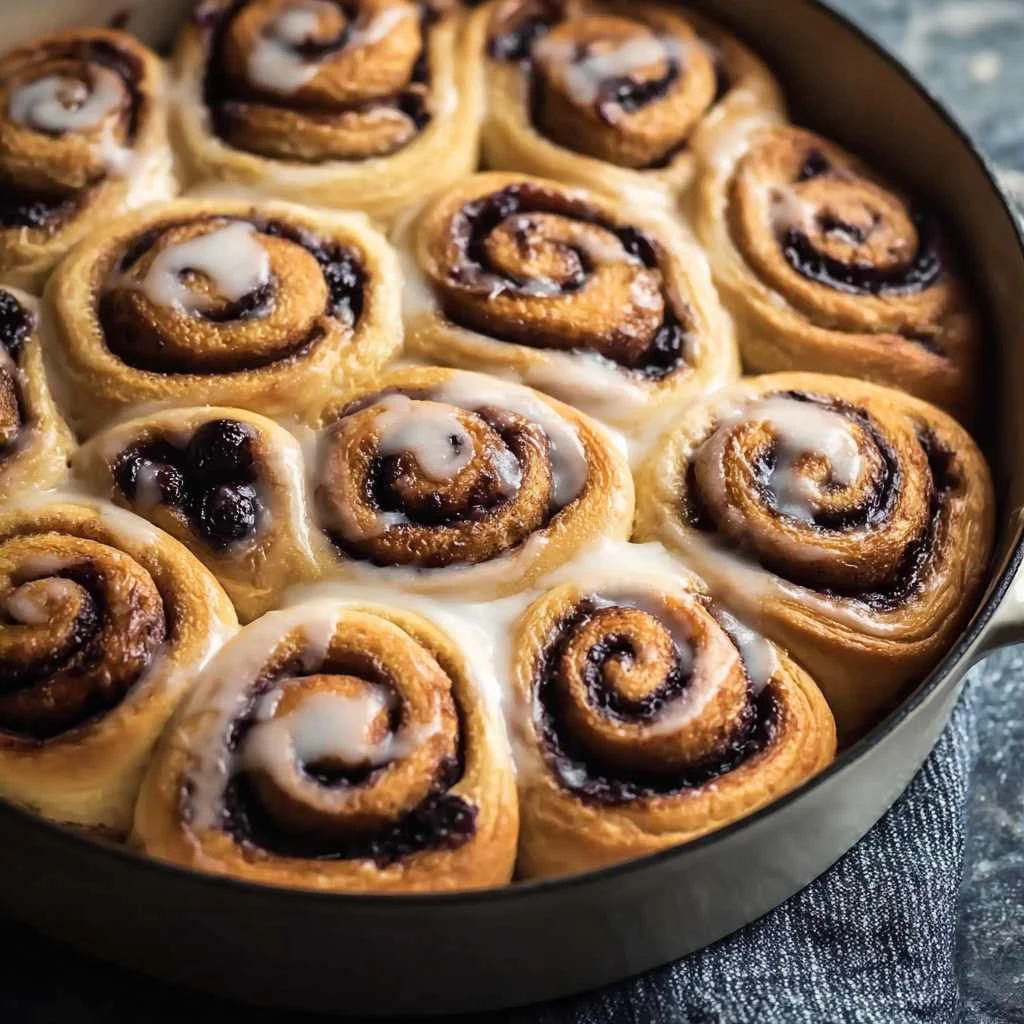 Indulge Blueberry Cinnamon Rolls Maple Icing Bliss
