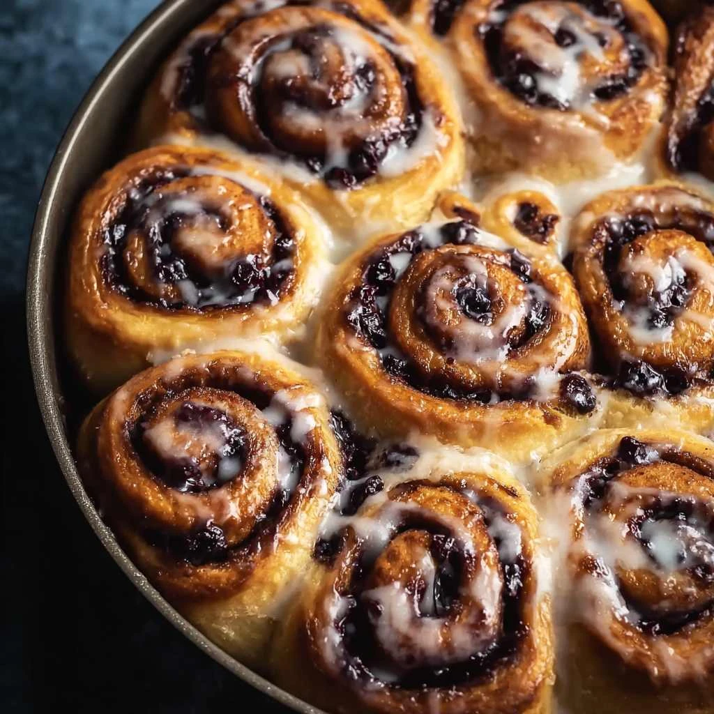 Indulge Blueberry Cinnamon Rolls Maple Icing Bliss