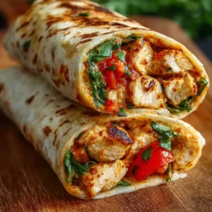 Irresistible Cheesy Garlic Chicken Wraps for Quick Dinner Bliss