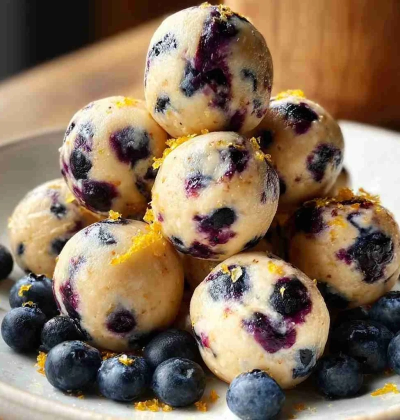 Lemon Blueberry Cottage Cheese Protein Bites Recipe Delight