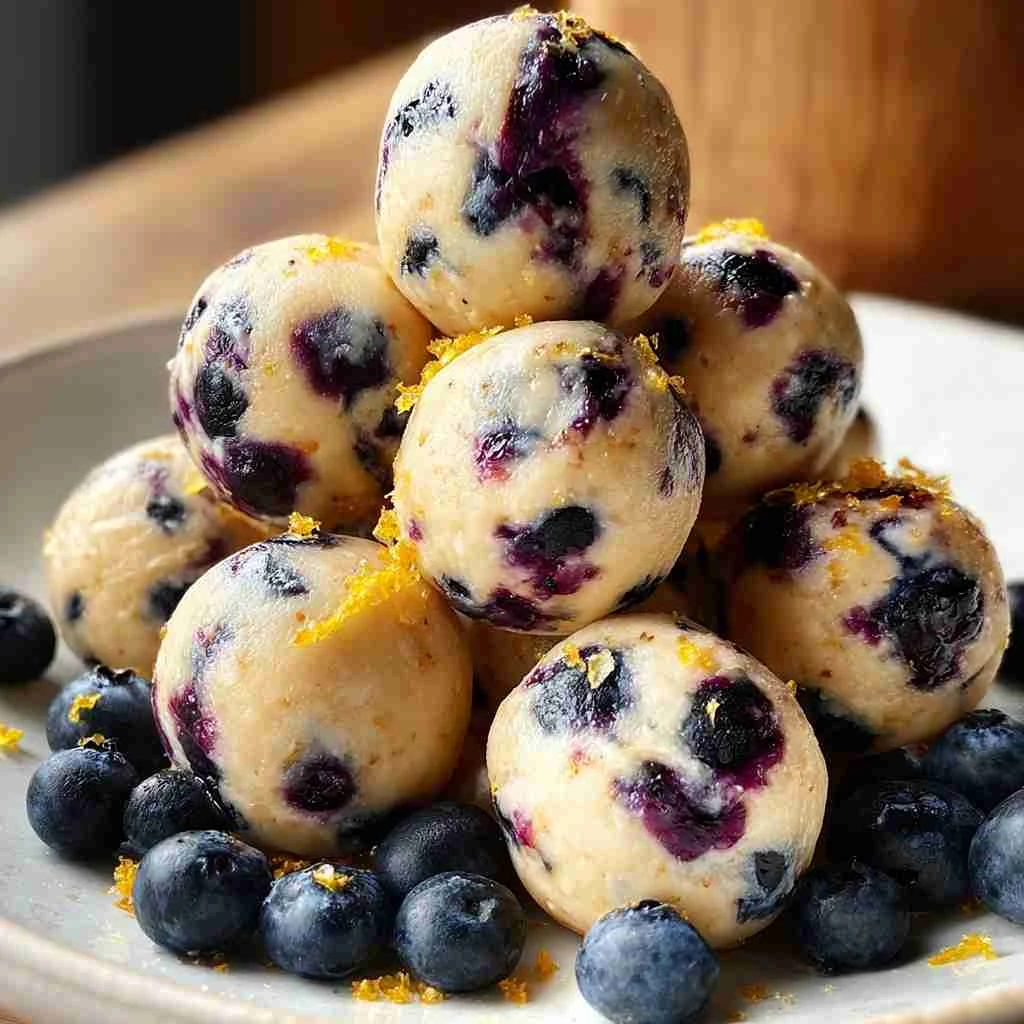Lemon Blueberry Cottage Cheese Protein Bites Recipe Delight