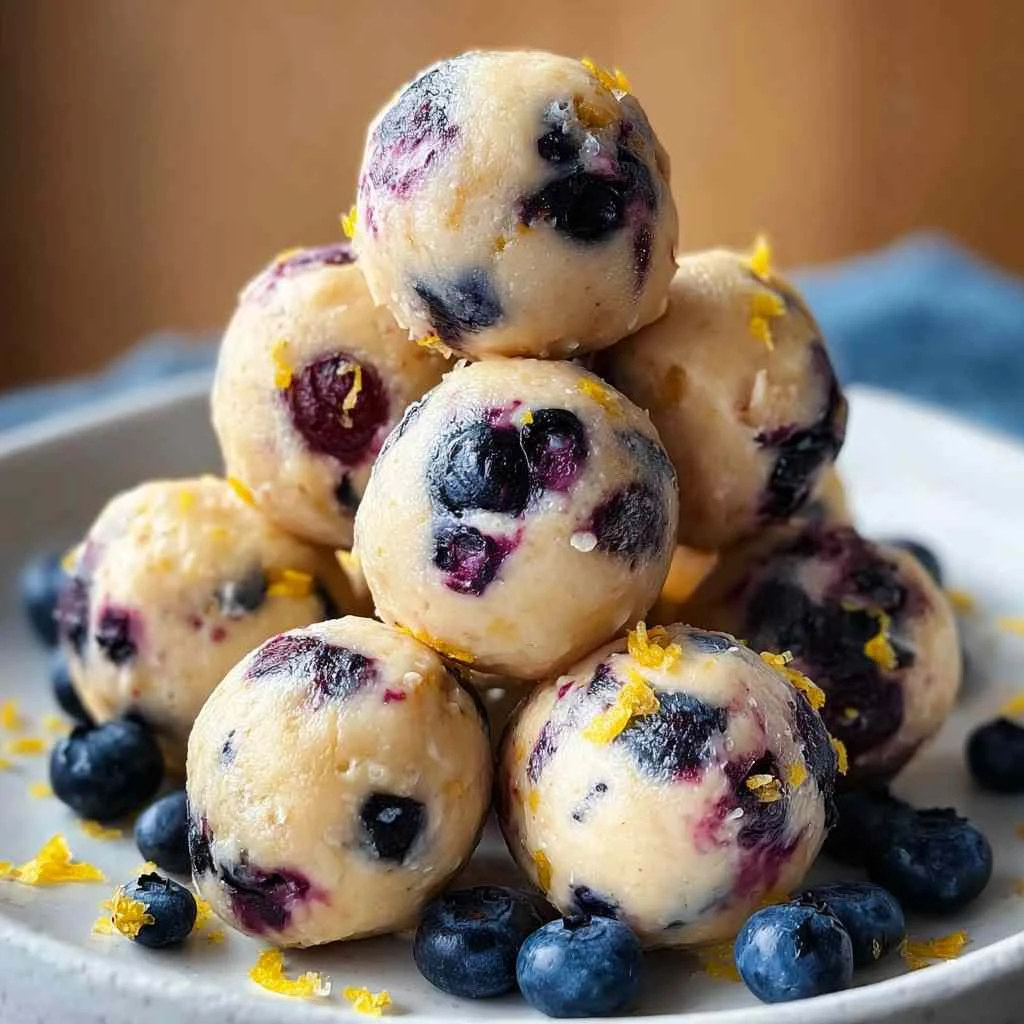 Lemon Blueberry Cottage Cheese Protein Bites Recipe Delight