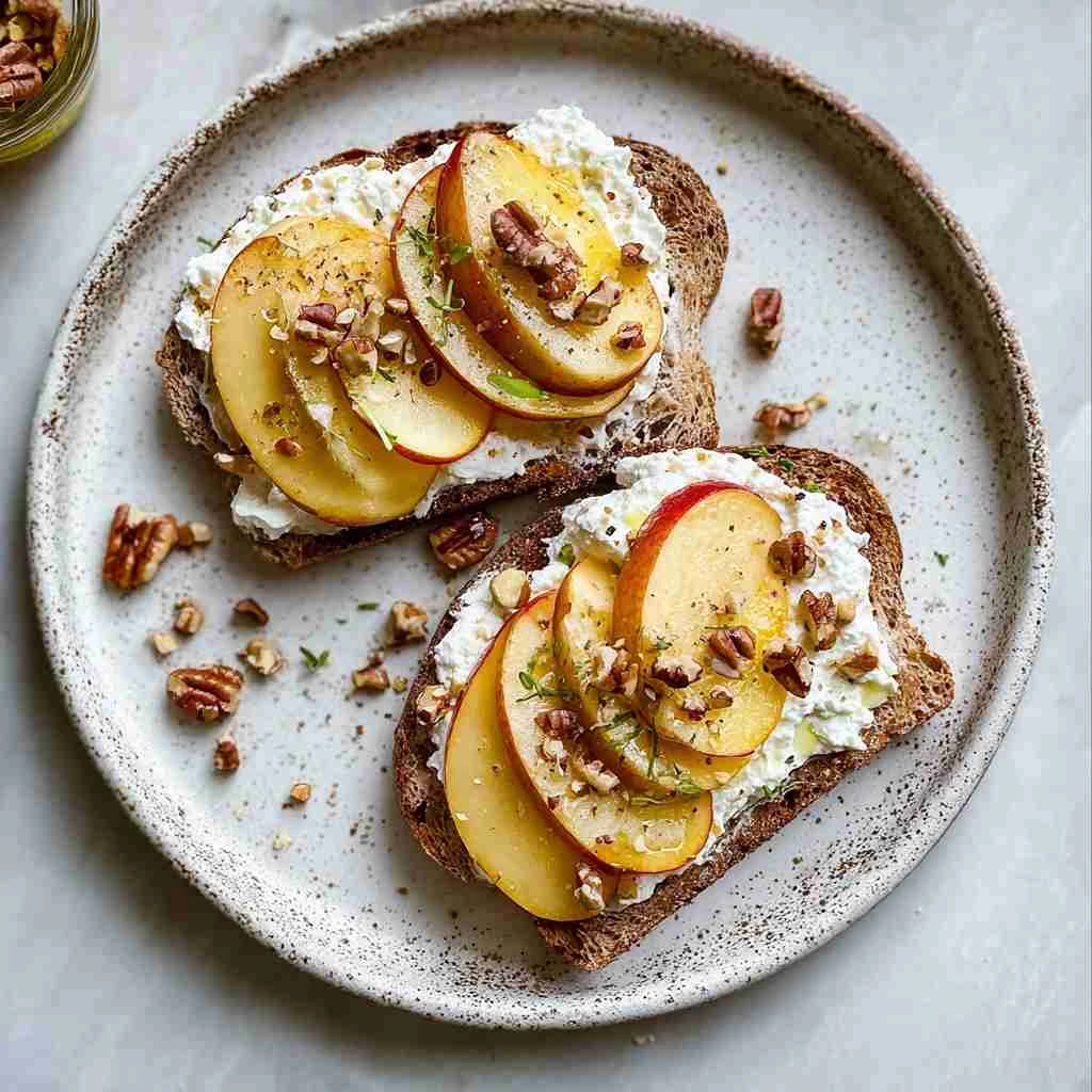 Maple Baked Apples & Cashew Ricotta Toast: A Toast to Yum!