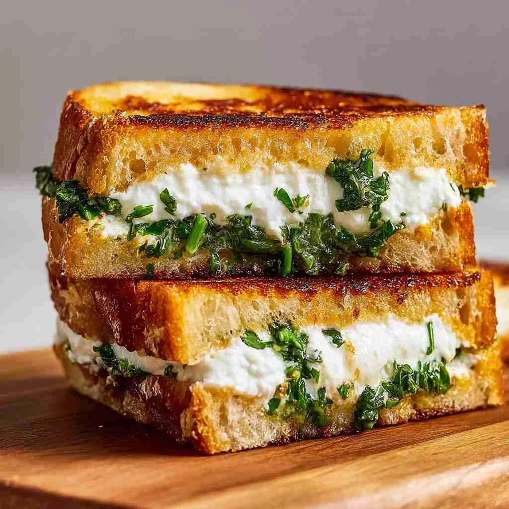 Melty Burrata Grilled Cheese Sandwich