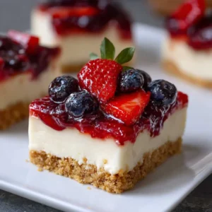 No Bake Berry Cheesecake Bars