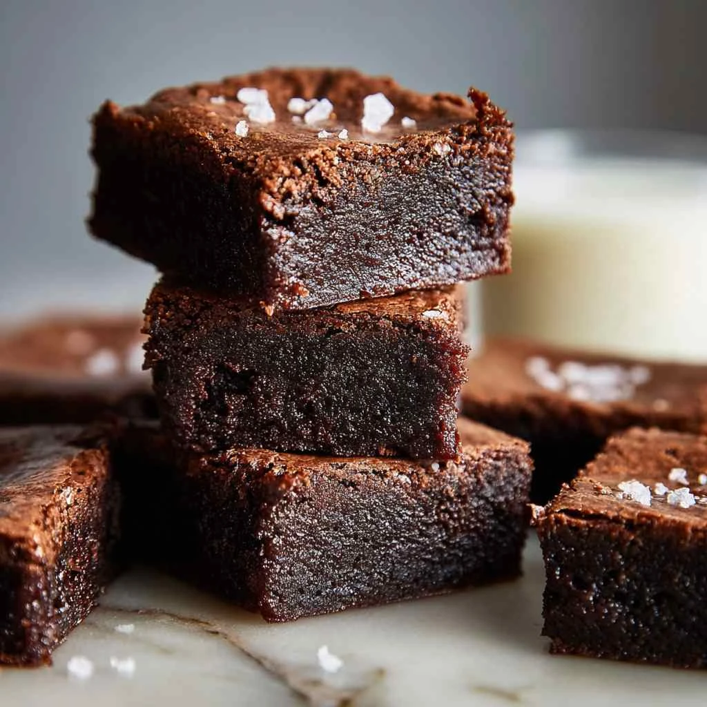 Olive Oil Brownies Sea Salt Bake Delightful Treat