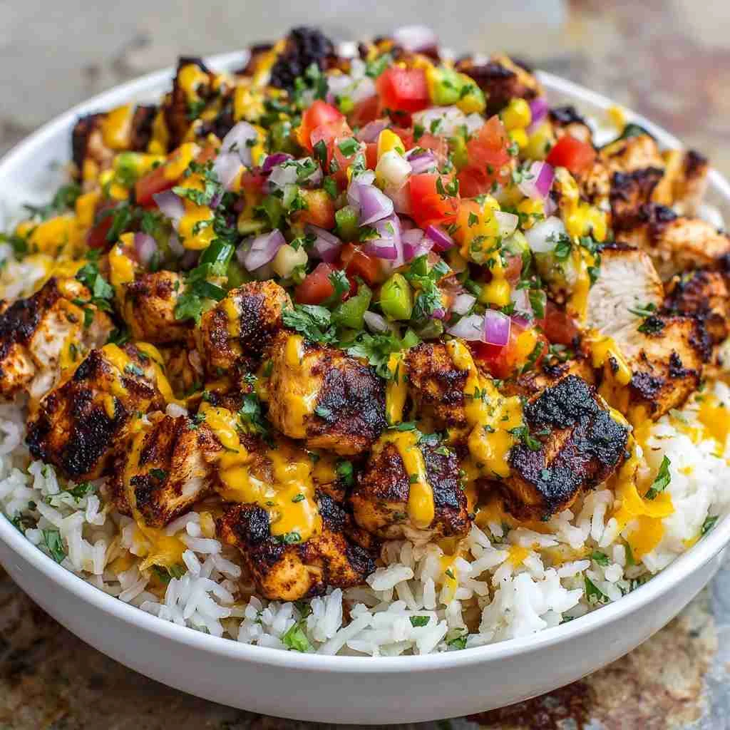 Onepot Cheesy Southwest Chicken Rice