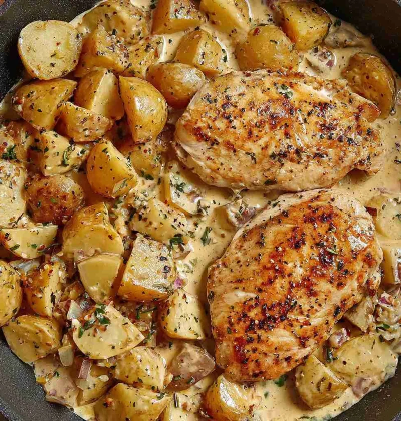One Pot Dijon Chicken Potatoes