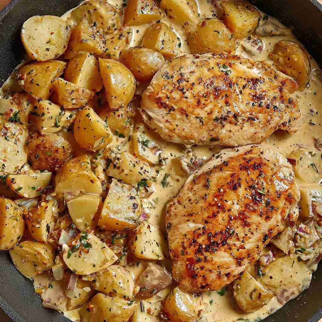 One Pot Dijon Chicken and Potatoes